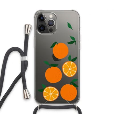 Case Company® - Hoesje met koord geschikt voor iPhone 13 Pro Max hoesje met Koord - Will you be my clementine - Telefoonhoesje met Zwart Koord - Bescherming aan alle Kanten en Over de Schermrand
