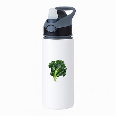 Hacebo® - Boerenkool waterfles met rietje zwart - Eten & drinken - junkfood - Liefhebbers van groente en fruit - Groente - gezond eten - eten - water fles - 650ML