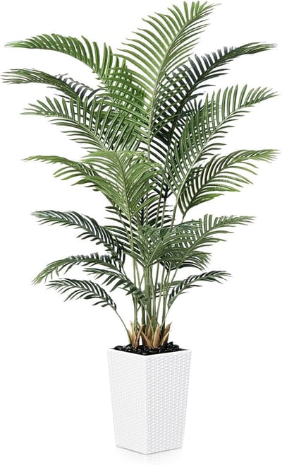 Kunstpalm - Decoratie plant - Binnen decoreren - UV bestendig - 180 cm - Wit