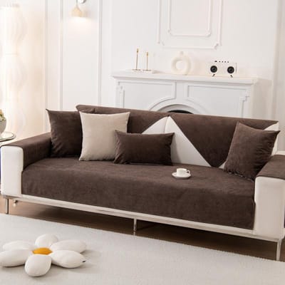 Universele Bankhoes Chenille Effen Kleur Woonkamer Bankkussen Antislip Niet Plakkerig Haar Bankkussen Armleuning Rugleuning Hoes 70x70cm 1pcs