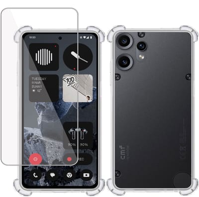 TechNow Hoesje + Screenprotector geschikt voor CMF Phone 2 Pro Hoesje Screenprotector - Tempered Glass - Extreme Shock Case Transparant