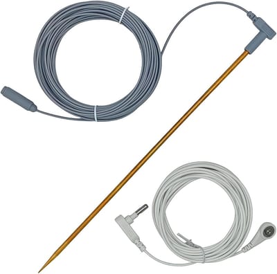 Aardingsset - Aardingstool - Elektrische veiligheid - Pure koperen staaf - 12 meter kabel - Meerkleurig