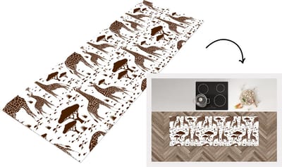 Keukenloper - Loper keuken - Giraf - Patronen - Boom - 150x50 cm - Keukenloper vinyl