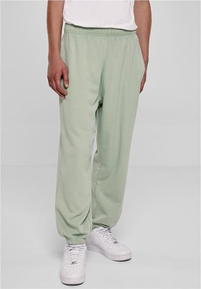 Urban Classics - Acid Wash Heren joggingbroek - XXL - Groen