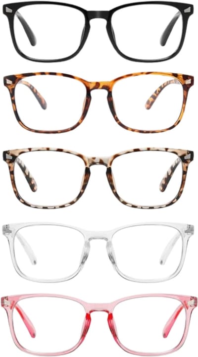 XYZ Eyewear Set van 5 Leesbrillen +1.50 - Dames - Heren - Leesbrillen - Trendy - Lees bril - Leesbril met sterkte - Voordeel - Stijlvol - Met sterkte +1.50