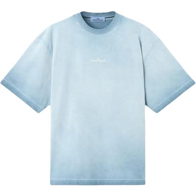 Stone Island Rond Hals Korte Mouw Letter Logo T-shirt Heren t-shirts L1S152100002S0366-V004A L white