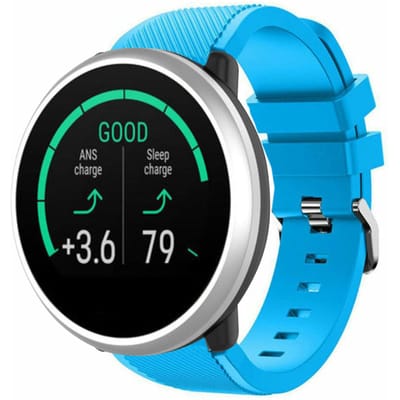 Polar Unite twill siliconen band (lichtblauw)