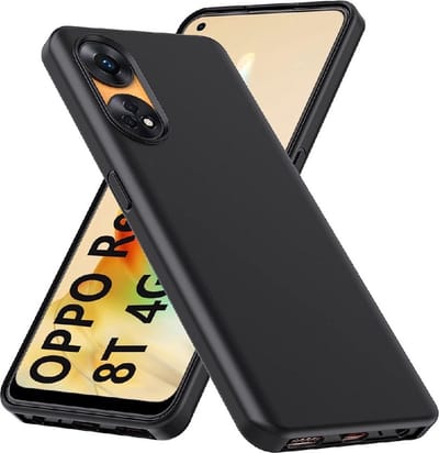 Siliconen Back Cover hoesje geschikt voor Oppo Reno 8T 4G | TPU Case Backcover Beschermhoes | Zwart