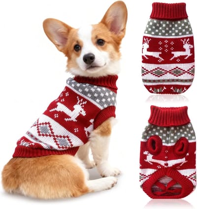 Hondentrui voor de Winter - Warme Kersttrui voor Honden en Katten in Grote Maat, Perfect voor Feestdagen