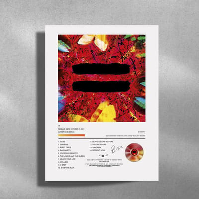 Ed Sheeran = Equals - Metalen Poster 30x40cm - album cover