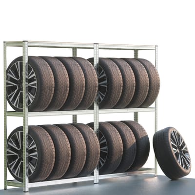 Bandenrek Set van 2 180x120x40cm gegalvaniseerd 795kg