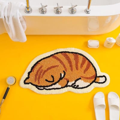 Cartoon Dier Absorberende Antislip Mat In Badkamer Zachte en Dikke Voetmat In Slaapkamer Deur Imitatie Kasjmier Mat In Badkamer 40 * 60cm