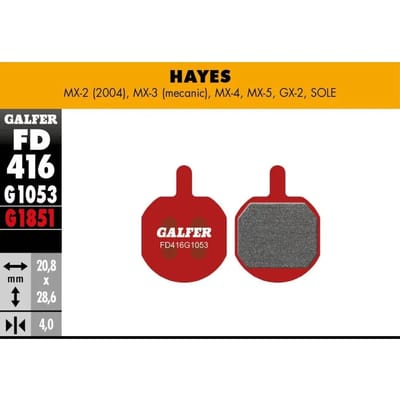 Remblok Galfer Hayes Mx-2 (04) Mx-3 (Mec) Mx-4 Mx-5 Gx-2 Sole