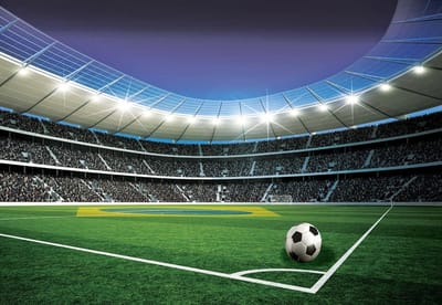 Fotobehang Football Stadium Sport | XXXL - 416cm x 254cm | 130g/m2 Vlies
