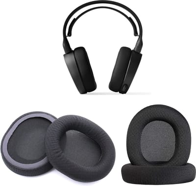 BukkitBow – Set Oorkussens voor Steelseries Artics 1/3/5/7/7X/7P/9/9X/PRO - Koptelefoon Oorkussens / Ear Pads - Memory Foam - Zwart