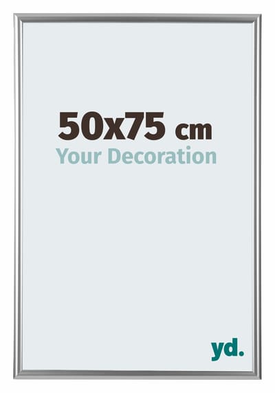 Your Decoration - Fotolijst 50x75 cm - Kunststof - Zilver - Bordeaux