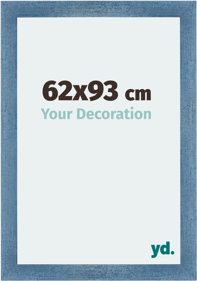 Your Decoration - Fotolijst 62x93 cm - MDF - Helder Blauw Geveegd - Mura