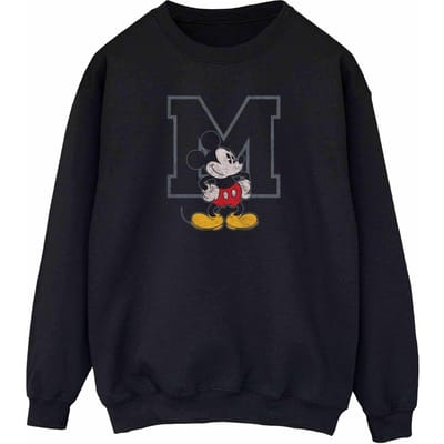 Disney Dames/Dames Klassiek M Mickey Mouse Sweatshirt (Zwart)