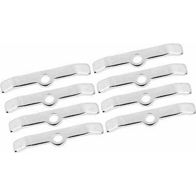 8 stuks Chroom Kleppendeksel Borglipjes Spreidstangen Passen voor Chevy 283 305 327 350 Zilver white