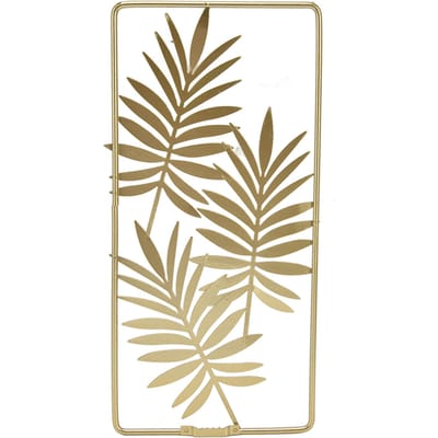Décoration Murale Feuille Métallique Style Nordique Doré Ambiance Élégante Robuste Durable Résistant à l'Usure Décoration Murale Métallique brown