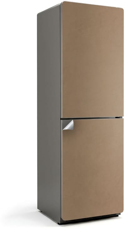 Wallfluent Koelkaststickers - Lichtbruin Koelkast Folie - 60 cm x 190 cm - Lichtbruin Koelkaststickers - Waterdichte Koelkast Sticker - Koelkast Versiering - Koelkast Decoratie Stickers - Koelkast Cover