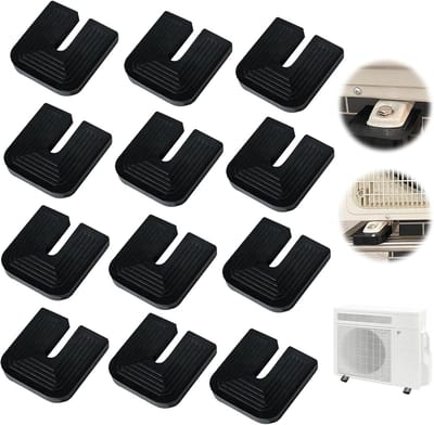 Rubberen trillingsdempers voor airconditioning - 12 stuks U-vormige schokkussen, anti-trilling voeten