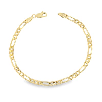 Juwelier Zwartevalk 14 karaat gouden figaro schakel armband - FIG-3.7/18,5cm