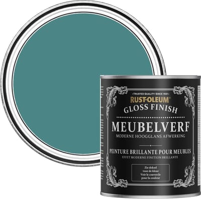 Rust-Oleum Groen Meubelverf Hoogglans - Pauwenveer 750ml