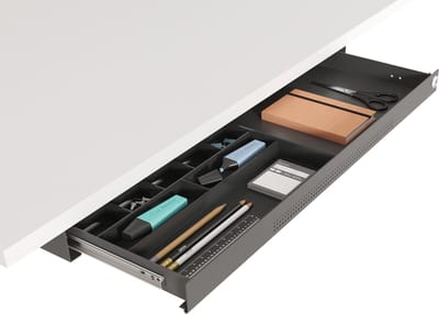 Worktrainer - Under Desk Drawer - Stalen documentenlade - bureaulade ondertafellade - Pennenlade - 74 x 25 cm