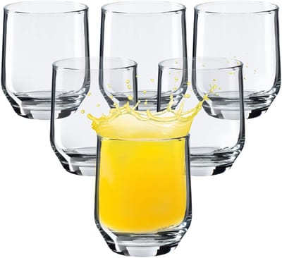 KADAX Drinkglazen, drinkglazen met inhoud 205 ml, vaatwasmachinebestendige waterglazen, robuuste cocktailglazen, kleine glazen voor water, sap (6 x 205 ml)