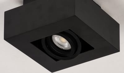 Lumidora Plafondlamp 13781 - Plafonniere - XIRAX - GU10 - Zwart - Metaal - ⌀ 14 cm