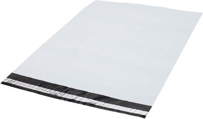 Coex verzendzakken wit/zwart 240 x 350 + 50 mm 65 micron