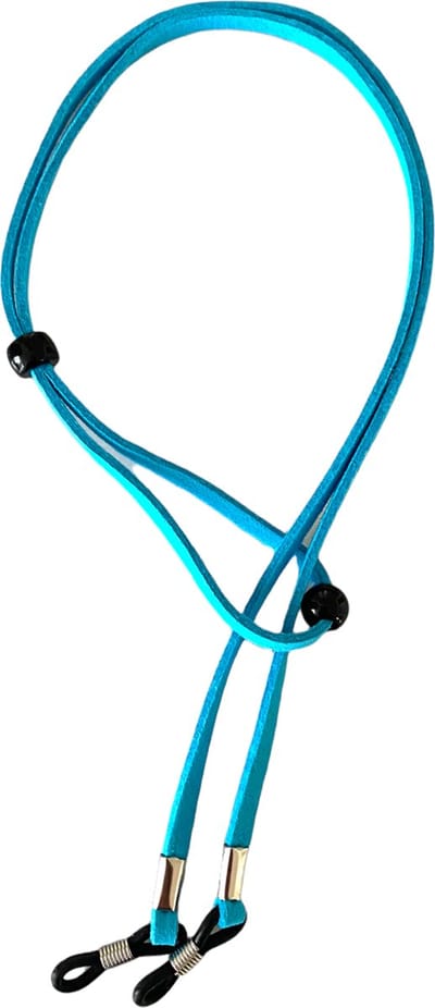 Eyezoo® Brillenkoord Verstelbaar - Blauw - Faux Suede - Zacht & Comfortabel