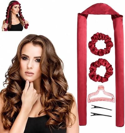 Zijdeachtige Haarrollers voor Krullen zonder Hitte, Ideaal voor Lang Haar, Comfortabele Slaapset voor Mooie Krullen en Gezond Haar