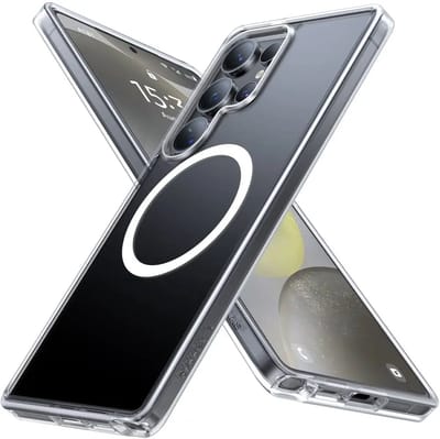 TORRAS Guardian Magnetic Hoesje Geschikt voor Samsung Galaxy S25 Ultra - Compatibel met MagSafe / Qi2 - Matte Beschermhoes - Back Cover met Magneet Transparant