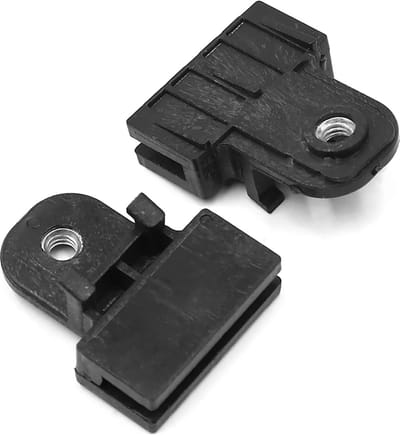 Dailygoods- Glassteunhouder Set van 10 - Kunststof - Venster - Clip - 40 x 5 mm - Zwart - Glasclip