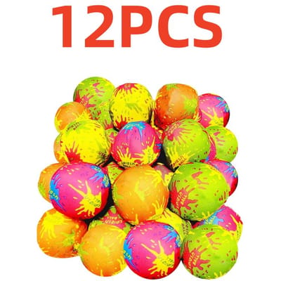 12 Pièces Ballons à Eau Réutilisables Absorbants Soaker Balles à Eau pour Enfants Été Plage Fête Piscine Cadeaux Jouets de Piscine pour Enfants yellow