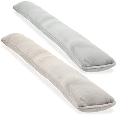 Tochtstopper voor Deuren en Ramen - Microvezel Windstopper voor Energiebesparing - 2 Stuks - Taupe/Grijs