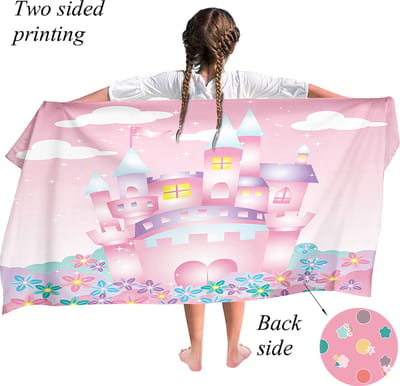 Ulticool Microvezel Kinder Handdoek – 70x140 cm - Prinsessen Sprookjes Eenhoorn Unicorn - Reizen Travel Accessoires Reis Gadgets - Strandlaken Badlaken Badhanddoek Zwemhanddoek Reishanddoek Microfiber - Meisje