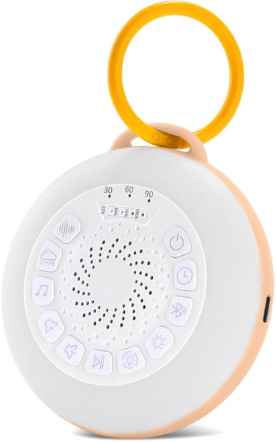 KZQ Draagbare Geluidsmachine En Bluetooth Speaker Met 26 Rustgevende Geluiden En 7 Kleuren Nachtlampje Voor Baby En Volwassenen Oranje