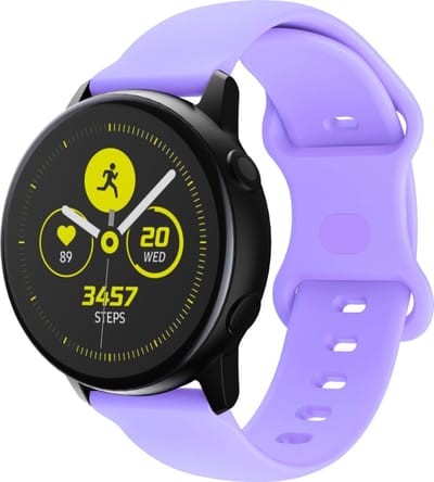 Siliconen bandje - geschikt voor Samsung Galaxy Watch 7 / Watch FE / Watch 6 / Watch 6 Classic / Watch 5 / Watch 5 Pro / Watch 4 / Watch 4 Classic / Watch 3 41 mm / Active / Active 2 / Watch 42 mm - lila
