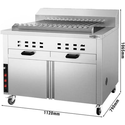 GGM Gastro Holzkohlegrill - für Adana & Shish Kebab - für 15 autom. rotierenden Spießen