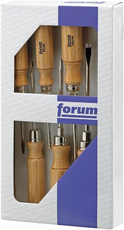 Schroevendraaierset 6-delig - Handgereedschap set - Klussen en repareren - Houten handvatten - 6 delig