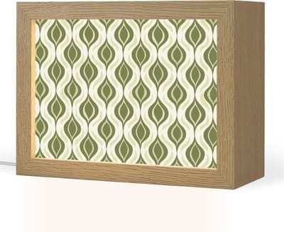 Tafellamp 20x15 cm - LED lamp - Patroon - Retro - Groen - Decoratieve tafellampen - Dimbaar - Tafellampje slaapkamer - Woonkamer binnen