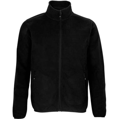 SOLS Heren Factor Fleecejack met rits (Zwart)