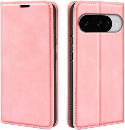 MobyDefend Hoesje - Geschikt voor Google Pixel 10 / Google Pixel 10 Pro - Luxe Wallet Bookcase (Magnetische Sluiting) - Roze