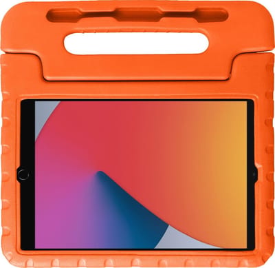 Hoesje - Geschikt voor Apple iPad 8 (2020) - 10.2 inch - 8e Generatie - Kinderhoes Shockproof Bumper - Kidsproof Case - Tablethoes - Kinder Hoes Cover - Oranje