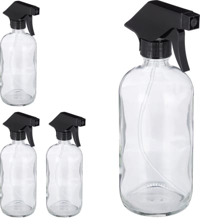 spuitfles glas 4 stuks - kappersspuit - doorzichtig - plantenspuit - sprayflacon