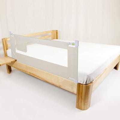 Dailygoods- Bedhek Verstelbaar - Opvouwbaar - Veiligheidsrooster - Ademend Nylon Mesh - 180 x 68 cm - Hoogwaardige Materialen - Bedbescherming