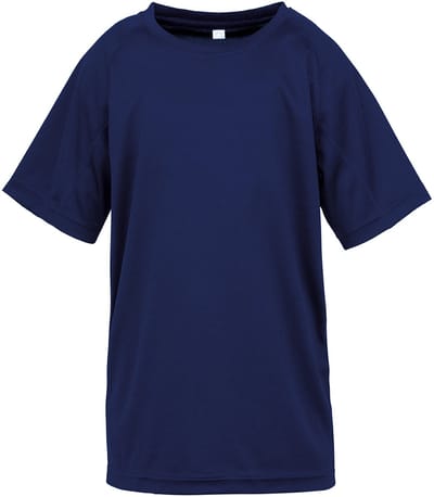 Spiro Childrens Boys Performance Aircool T-Shirt (Marine)